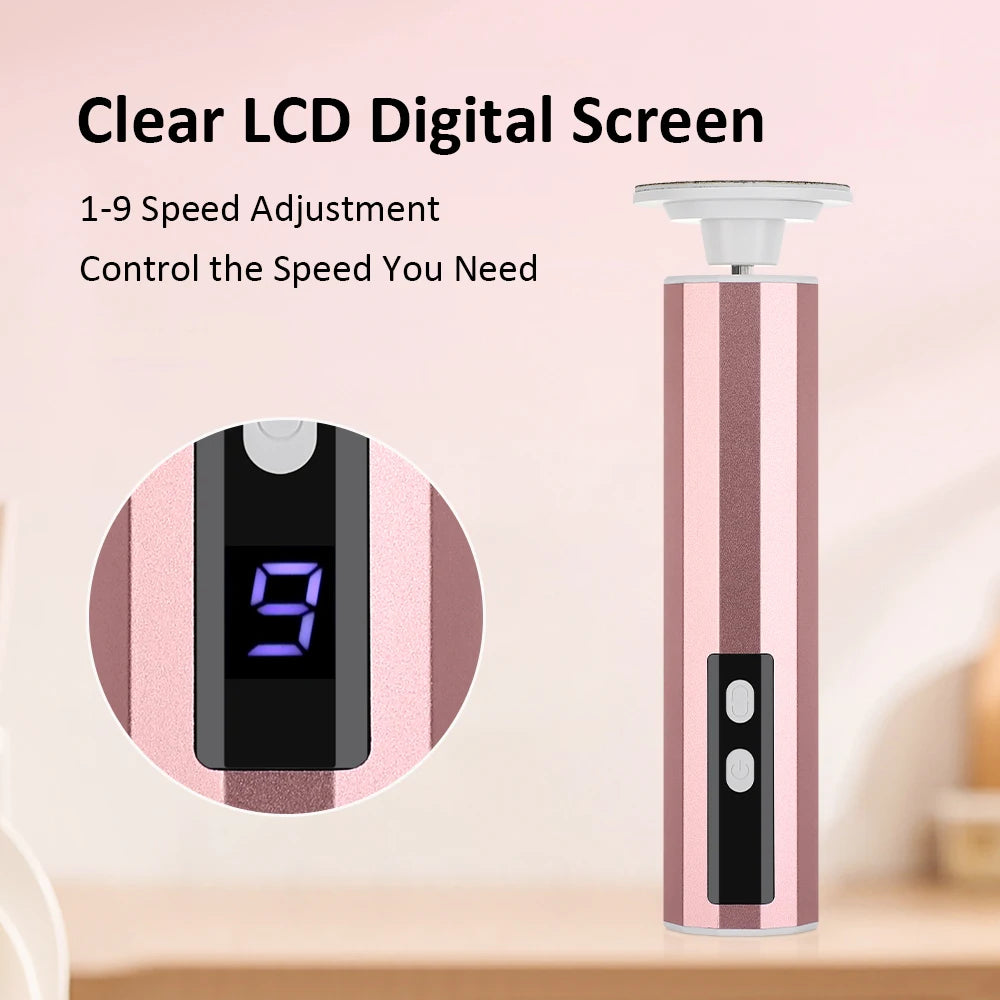 USB Rechargeable Electric Foot Care Callus Remover Nail Grinder Professional Foot Care File with replacement sandpaper tray